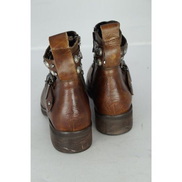 L’idea Ankle Boots By Lori Size 39.5 M Leather Studded with ziper Italy 8.5-9 US - Picture 5 of 9